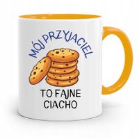 Kubek Żółty Dla Przyjaciela Fajne Ciacho Z Nadrukiem Ze Zdjęciem