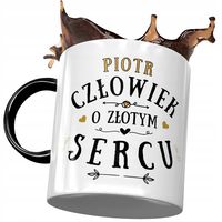 Kubek Czarny Dla Piotra Piotrka Kolegi Na Prezent Z Nadrukiem Ze Zdjęciem