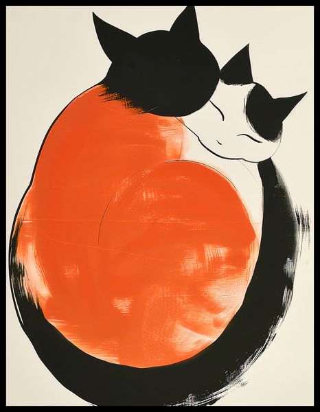 Plakat 50x65cm Yin i Yang Kotów zdjęcie 2