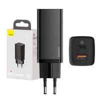 Ładowarka Baseus GaN2 Lite 65W USB-C i USB Szybkie Ładowanie DO Laptopa i T