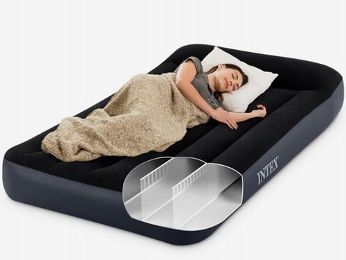 HQ Materac 1-osobowy Dmuchany Welurowy Turystyczny Łóżko 191x99x25cm Intex na Arena.pl
