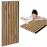 LAMELE NA FILCU 46x275 ŚCIENNE AKUSTYCZNE DĄB NATURALNY WOTAN SONOMA CRAFT