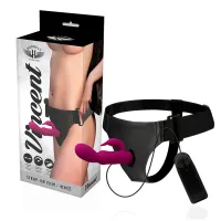 harness attraction vincent - pas z systemem paskow i masażer 15x4 cm