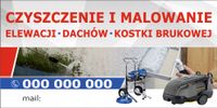 BANER REKLAMOWY 130x80 cm CZYSZCZENIE I MALOWANIE