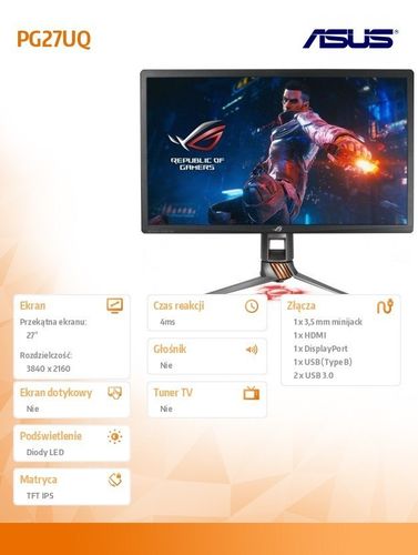 Monitor 27" HDR PG27UQ na Arena.pl