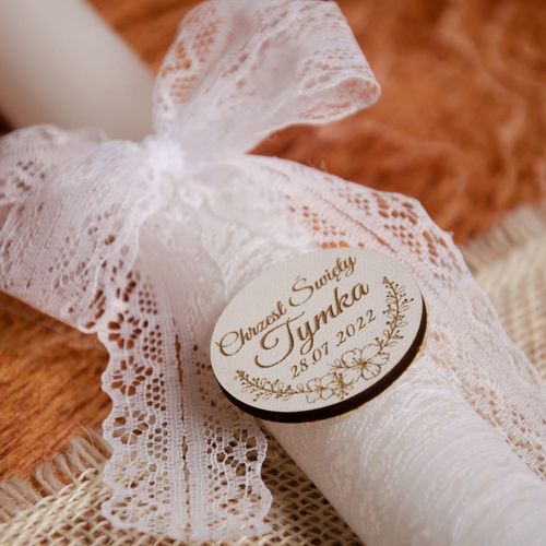 Świeca do Chrztu Świętego boho z personalizacją SC-15B na Arena.pl