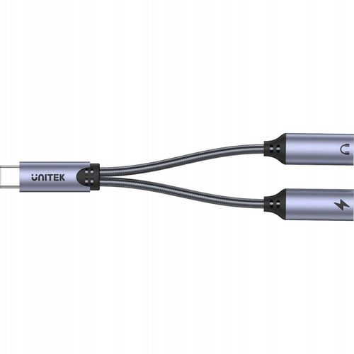 Adapter, przejściówka Unitek, USB-C na 1x port USB-C audio, 1x USB-C 18W PD na Arena.pl