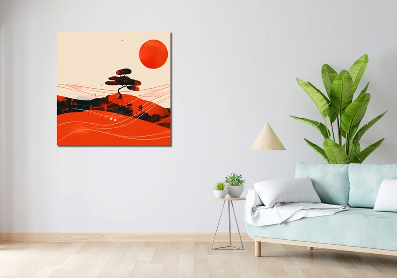 Obraz 90x90cm Czerwone Pustynne Pejzaże zdjęcie 2