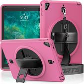 Etui do iPad 10.2" (19/20/21) z Podstawką i Paskiem na Ramię Różowe
