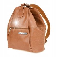 Plecak Damski Skórzany Brązowy camel Torebka 2W1 na wycieczkę Beltimore 019