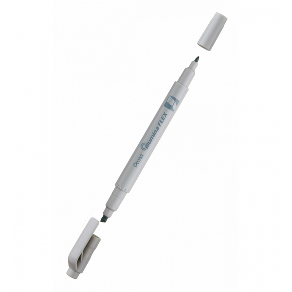 ZAKREŚLACZ DWUSTRONNY ILLUMINA FLEX PENTEL SLW11P SZARY zdjęcie 1