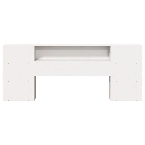 Wezgłowie do łóżka, z półkami, białe, 180 cm, drewno sosnowe na Arena.pl