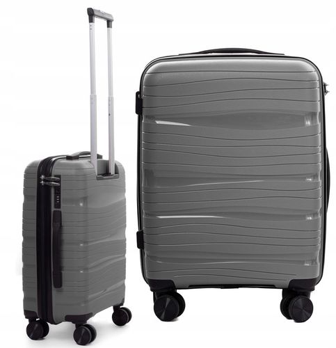 WALIZKA MAŁA NIEZNISZCZALNA KABINOWA RGL 4 PODWÓJNE KÓŁKA POLIPROPYLEN na Arena.pl