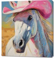 Obraz 90x100cm Różowy Kapelusz