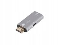 Adapter Lanberg HDMI (M) - Displayport (F) 4K srebrny
