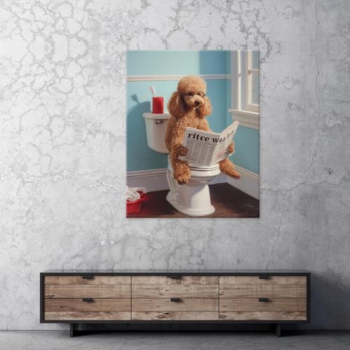 Obraz Na Płótnie Do Łazienki WC Pies 40x60 na Arena.pl