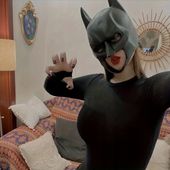 Maska na twarz Batman lateks czarna