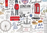 FOTOTAPETA Londyn budka autobus szkic na wymiar