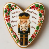 CIASTKO LUKROWANE DZIADEK DO ORZECHÓW NO.31 SERCE ROZ.M RĘCZNIE ROBIONE