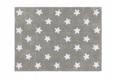 DYWAN BAWEŁNIANY GREY STARS WHITE 120X160CM