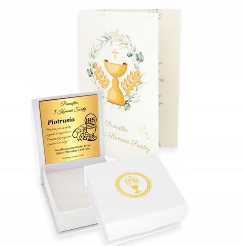 Złoty Łańcuszek Medalik Aniołek Chrzest Dziecka Komunia Bierzmowanie Roczek na Arena.pl