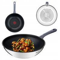TEFAL DAILY COOK PATELNIA WOK 28 CM INDUKCJA NIEPRZYWIERAJĄCA 2X TITANIUM
