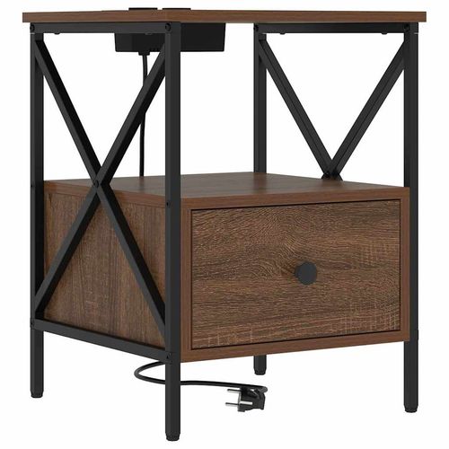 Szafka Nocna z szufladą Brązowy dąb 41.5 x 40.5 x 55 cm na Arena.pl