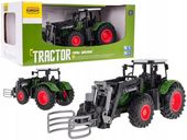 CIĄGNIK ZABAWKA traktor rolniczy z chwytakiem + RUCHOME ELEMENTY + GUMY