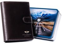 elegancki, duży portfel męski ze skóry naturalnej - peterson