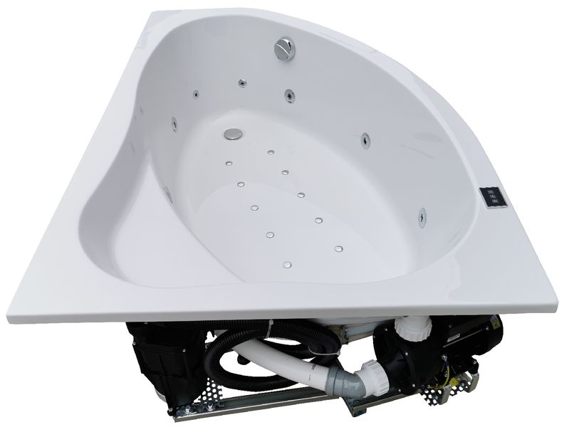 Narożna wanna spa z hydromasażem 145x95 lewa prawa jacuzzzi Polska zdjęcie 8