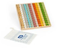 TABLICZKA MNOŻENIA 12 x 12 drewniana ładne kolory