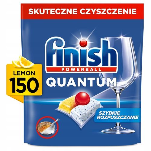 Kapsułki do zmywarki FINISH Quantum All in 1 Lemon 150szt na Arena.pl