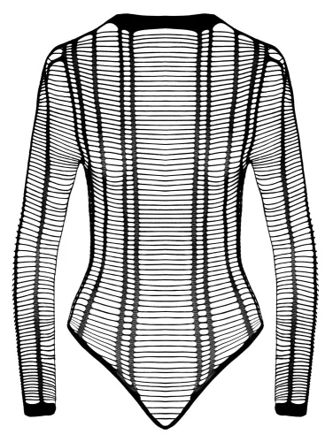 cottelli fantasy body w prążki czarne s-l prześwitujące elastyczne na Arena.pl