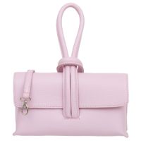 VERA PELLE torebka damska skórzana listonoszka z paskiem V682 różowa