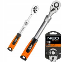 2X NEO TOOLS Grzechotka teleskopowa 1/4" + grzechotka teleskopowa 1/2"