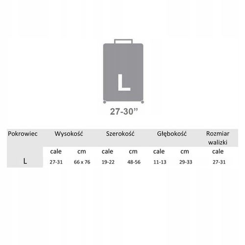 Pokrowiec na Walizkę Ochronny Etui Rozmiar L Nadruk Fullprint W3 Mapa na Arena.pl
