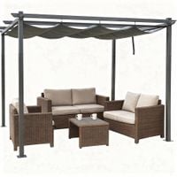 PERGOLA ogrodowa ALTANA z zadaszeniem PAWILON 3x4m ogród WIATA tarasowa