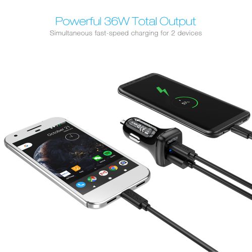 ŁADOWARKA DO AUTA CHOETECH QC3 USB + USB-C 36W na Arena.pl