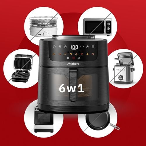 Frytkownica beztłuszczowa 8L Air Fryer Webber 1800W +WIFI +8 programów na Arena.pl