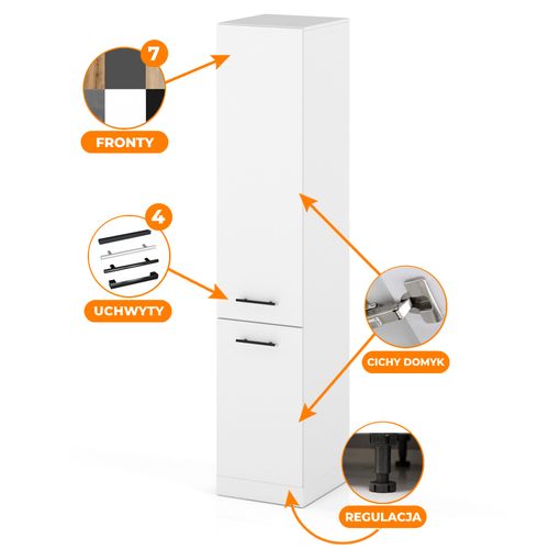 Słupek Kuchenny Stojący 40cm Szafka Kuchenna S40 Spremium Biały Mat na Arena.pl