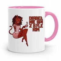 Kubek Różowy Śmieszny Zabawny Nie Śpi Z Byle Kim Z Nadrukiem Ze Zdjęciem