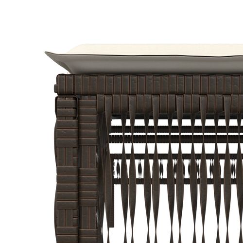 Leżak z poduszką, brązowy, polirattan na Arena.pl