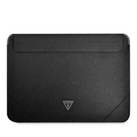 Guess Sleeve 14" czarny /black Saffiano Triangle Logo