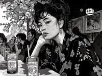 Plakat 100x75cm Czarne Kimono