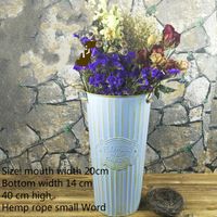 Vintage Doniczka doniczka - Wiadro - METALOWA - Idealna Do Domu I Ogrodu 37 Niebieski