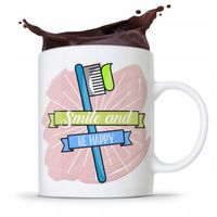 Kubek Prezent Dla Dentysty Smile And Be Happy Z Nadrukiem Ze Zdjęciem