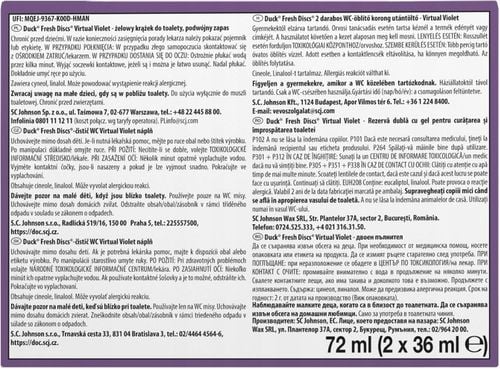 duck fresh discs virtual violet - żelowy krążek do toalety 72ml (2 x 36ml) na Arena.pl