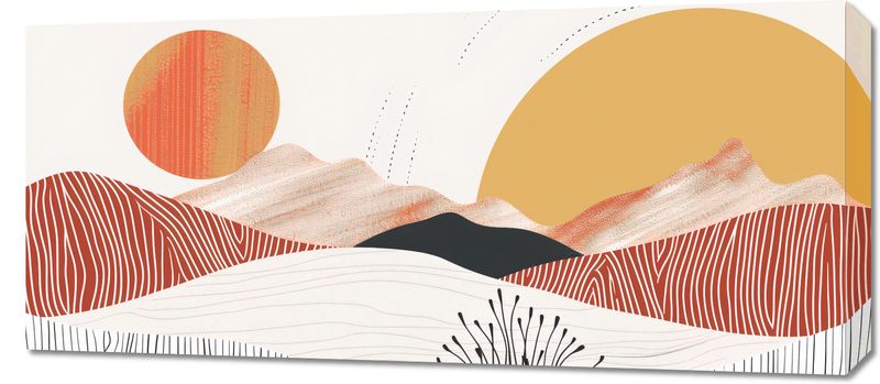 Obraz 90x40cm Roztańczone Słońce zdjęcie 1