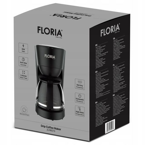 EKSPRES PRZELEWOWY 12 FILIŻANEK 1,25L CZARNY 600W na Arena.pl