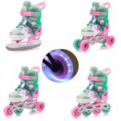 Rolki regulowane 4w1 LED Łyżwy Wrotki Rolko-Wrotki Meteor rozmiar XS